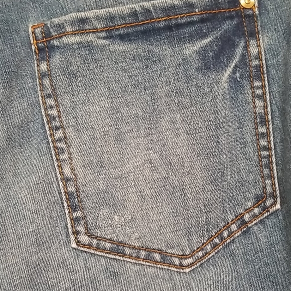 CAbi distressed whisker skinny jeans. - Picture 4 of 6